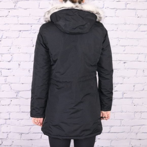 NWT London Fog black faux fur jacket R1 - Picture 4 of 10